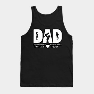 Dad Daughter And Son Quote Old Dad Or New Dad Tank Top